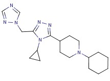 1-cyclohexyl-4-[4-cyclopropyl-5-(1H-1,2,4-triazol-1-ylmethyl)-4H-1,2,4-triazol-3-yl]piperidine