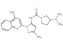 3-(dimethylamino)-N-[3-methyl-1-(4-methylquinolin-2-yl)-1H-pyrazol-5-yl]pyrrolidine-1-carboxamide