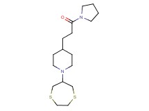 1-(1,4-dithiepan-6-yl)-4-[3-oxo-3-(1-pyrrolidinyl)propyl]piperidine
