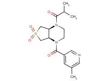 (4aR*,7aS*)-1-isobutyryl-4-[(5-methyl-3-pyridinyl)carbonyl]octahydrothieno[3,4-b]pyrazine 6,6-dioxide