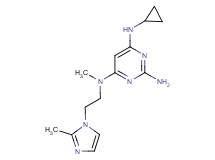 N~6~-cyclopropyl-N~4~-methyl-N~4~-[2-(2-methyl-1H-imidazol-1-yl)ethyl]pyrimidine-2,4,6-triamine