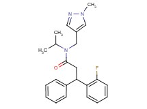 3-(2-fluorophenyl)-N-isopropyl-N-[(1-methyl-1H-pyrazol-4-yl)methyl]-3-phenylpropanamide
