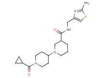 N-[(2-amino-1,3-thiazol-4-yl)methyl]-1'-(cyclopropylcarbonyl)-1,4'-bipiperidine-3-carboxamide