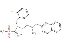 1-[1-(2-fluorobenzyl)-2-(methylsulfonyl)-1H-imidazol-5-yl]-N-methyl-N-(2-quinolinylmethyl)methanamine