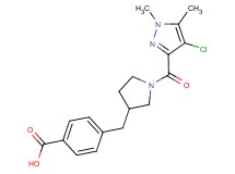 4-({1-[(4-chloro-1,5-dimethyl-1H-pyrazol-3-yl)carbonyl]pyrrolidin-3-yl}methyl)benzoic acid