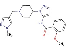 2-methoxy-N-(1-{1-[(1-methyl-1H-pyrazol-4-yl)methyl]-4-piperidinyl}-1H-pyrazol-5-yl)benzamide