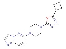 6-[4-(5-cyclobutyl-1,3,4-oxadiazol-2-yl)piperazin-1-yl]imidazo[1,2-b]pyridazine