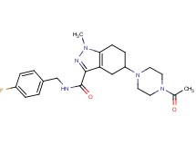 5-(4-acetyl-1-piperazinyl)-N-(4-fluorobenzyl)-1-methyl-4,5,6,7-tetrahydro-1H-indazole-3-carboxamide