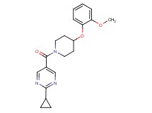 2-cyclopropyl-5-{[4-(2-methoxyphenoxy)-1-piperidinyl]carbonyl}pyrimidine