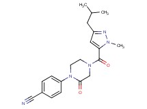 4-{4-[(3-isobutyl-1-methyl-1H-pyrazol-5-yl)carbonyl]-2-oxo-1-piperazinyl}benzonitrile