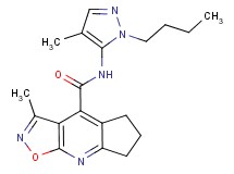 N-(1-butyl-4-methyl-1H-pyrazol-5-yl)-3-methyl-6,7-dihydro-5H-cyclopenta[b]isoxazolo[4,5-e]pyridine-4-carboxamide