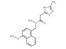 2-(5-amino-4H-1,2,4-triazol-3-yl)-N-[(4-methoxy-1-naphthyl)methyl]-N-methylacetamide trifluoroacetate