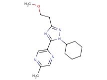2-[1-cyclohexyl-3-(2-methoxyethyl)-1H-1,2,4-triazol-5-yl]-5-methylpyrazine
