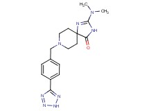 2-(dimethylamino)-8-[4-(2H-tetrazol-5-yl)benzyl]-1,3,8-triazaspiro[4.5]dec-1-en-4-one