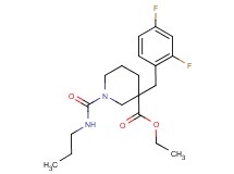 ethyl 3-(2,4-difluorobenzyl)-1-[(propylamino)carbonyl]-3-piperidinecarboxylate