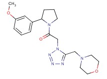 4-[(1-{2-[2-(3-methoxyphenyl)-1-pyrrolidinyl]-2-oxoethyl}-1H-tetrazol-5-yl)methyl]morpholine