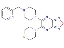 5-[4-(2-pyridinylmethyl)-1-piperazinyl]-6-(4-thiomorpholinyl)[1,2,5]oxadiazolo[3,4-b]pyrazine