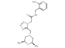 N-[(2-aminopyridin-3-yl)methyl]-2-(5-{[(2R*,6S*)-2,6-dimethylmorpholin-4-yl]methyl}-1H-tetrazol-1-yl)acetamide