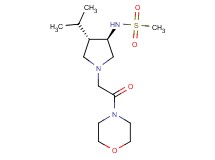 N-{rel-(3R,4S)-4-isopropyl-1-[2-(4-morpholinyl)-2-oxoethyl]-3-pyrrolidinyl}methanesulfonamide hydrochloride