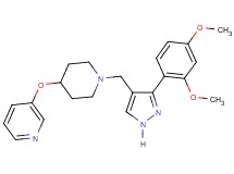3-[(1-{[3-(2,4-dimethoxyphenyl)-1H-pyrazol-4-yl]methyl}-4-piperidinyl)oxy]pyridine