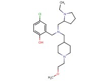 4-chloro-2-[([(1-ethyl-2-pyrrolidinyl)methyl]{[1-(2-methoxyethyl)-4-piperidinyl]methyl}amino)methyl]phenol