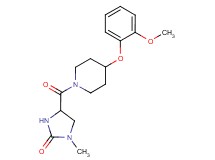 4-{[4-(2-methoxyphenoxy)-1-piperidinyl]carbonyl}-1-methyl-2-imidazolidinone