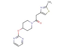 2-({1-[(2-methyl-1,3-thiazol-4-yl)acetyl]piperidin-4-yl}oxy)pyrimidine