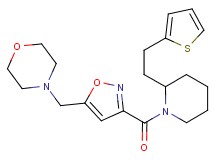4-{[3-({2-[2-(2-thienyl)ethyl]piperidin-1-yl}carbonyl)isoxazol-5-yl]methyl}morpholine