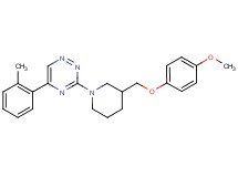 3-{3-[(4-methoxyphenoxy)methyl]-1-piperidinyl}-5-(2-methylphenyl)-1,2,4-triazine