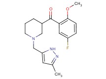 (5-fluoro-2-methoxyphenyl){1-[(3-methyl-1H-pyrazol-5-yl)methyl]-3-piperidinyl}methanone