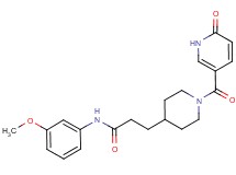 N-(3-methoxyphenyl)-3-{1-[(6-oxo-1,6-dihydropyridin-3-yl)carbonyl]piperidin-4-yl}propanamide