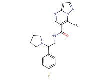 N-[2-(4-fluorophenyl)-2-pyrrolidin-1-ylethyl]-7-methylpyrazolo[1,5-a]pyrimidine-6-carboxamide