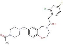 7-[(4-acetyl-1-piperazinyl)methyl]-4-[(2-chloro-4-fluorophenyl)acetyl]-2,3,4,5-tetrahydro-1,4-benzoxazepine