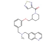N-methyl-1-(6-quinolinyl)-N-(3-{[1-(1,2,5-thiadiazol-3-ylcarbonyl)-3-piperidinyl]methoxy}benzyl)methanamine