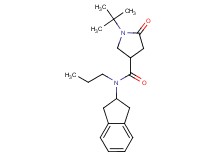 1-tert-butyl-N-(2,3-dihydro-1H-inden-2-yl)-5-oxo-N-propyl-3-pyrrolidinecarboxamide