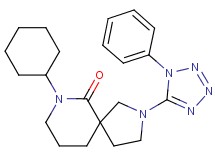7-cyclohexyl-2-(1-phenyl-1H-tetrazol-5-yl)-2,7-diazaspiro[4.5]decan-6-one