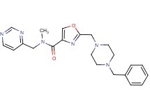 2-[(4-benzyl-1-piperazinyl)methyl]-N-methyl-N-(4-pyrimidinylmethyl)-1,3-oxazole-4-carboxamide