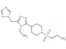 4-[4-ethyl-5-(1H-1,2,4-triazol-1-ylmethyl)-4H-1,2,4-triazol-3-yl]-1-(propylsulfonyl)piperidine