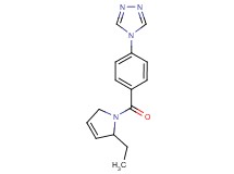 4-{4-[(2-ethyl-2,5-dihydro-1H-pyrrol-1-yl)carbonyl]phenyl}-4H-1,2,4-triazole