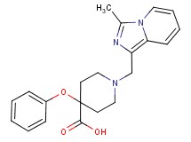 1-[(3-methylimidazo[1,5-a]pyridin-1-yl)methyl]-4-phenoxypiperidine-4-carboxylic acid