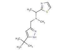 N-[(5-tert-butyl-1H-pyrazol-3-yl)methyl]-N-methyl-1-(1,3-thiazol-2-yl)ethanamine
