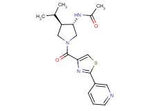 N-((3S*,4R*)-4-isopropyl-1-{[2-(3-pyridinyl)-1,3-thiazol-4-yl]carbonyl}-3-pyrrolidinyl)acetamide