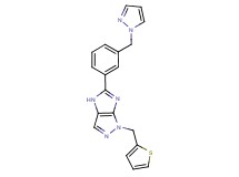 5-[3-(1H-pyrazol-1-ylmethyl)phenyl]-1-(2-thienylmethyl)-1,4-dihydroimidazo[4,5-c]pyrazole
