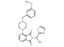 4-[4-(3-methoxybenzyl)-1-piperazinyl]-2-[1-(1,3-thiazol-2-yl)ethyl]-1H-isoindole-1,3(2H)-dione