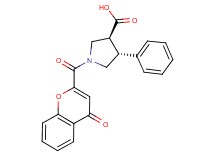 (3S*,4R*)-1-[(4-oxo-4H-chromen-2-yl)carbonyl]-4-phenylpyrrolidine-3-carboxylic acid