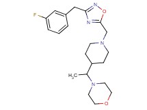 4-[1-(1-{[3-(3-fluorobenzyl)-1,2,4-oxadiazol-5-yl]methyl}-4-piperidinyl)ethyl]morpholine