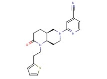 2-[(4aS*,8aR*)-2-oxo-1-[2-(2-thienyl)ethyl]octahydro-1,6-naphthyridin-6(2H)-yl]isonicotinonitrile