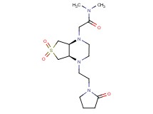 2-[(4aR*,7aS*)-6,6-dioxido-4-[2-(2-oxopyrrolidin-1-yl)ethyl]hexahydrothieno[3,4-b]pyrazin-1(2H)-yl]-N,N-dimethylacetamide