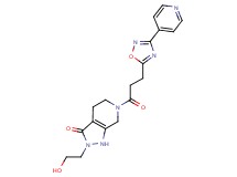 2-(2-hydroxyethyl)-6-[3-(3-pyridin-4-yl-1,2,4-oxadiazol-5-yl)propanoyl]-1,2,4,5,6,7-hexahydro-3H-pyrazolo[3,4-c]pyridin-3-one