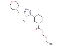 4-({5-[1-(3-ethoxypropanoyl)piperidin-3-yl]-4-methyl-4H-1,2,4-triazol-3-yl}methyl)morpholine